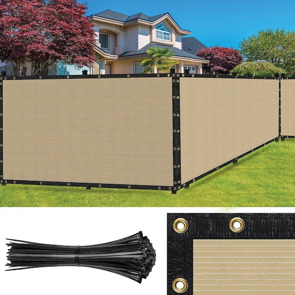 Sealtech Ultra Heavy Duty 200 GSM Privacy Fence Beige4X20 NonRecycled Polyethylene Cable Zip Ties ST-205-4X20 - main